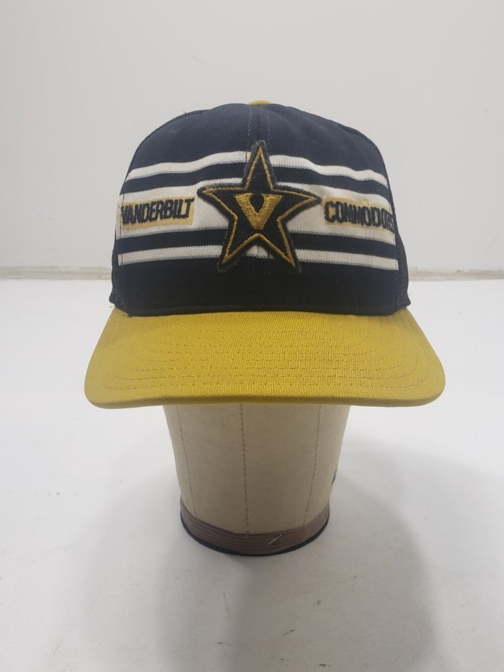 Vintage Vanderbilt Commodores AJD Superstripe Trucker Hat Cap USA Large